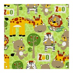 Funny Animals Cartoon Banner And Sign 3  X 3  by Simbadda