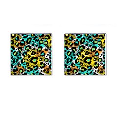 Seamless Leopard Wild Pattern Animal Print Cufflinks (square) by Simbadda