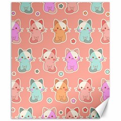 Cute-kawaii-kittens-seamless-pattern Canvas 8  X 10  by Simbadda