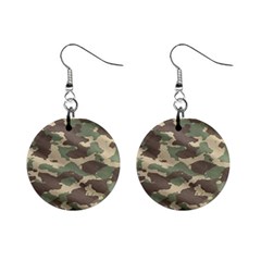 Camouflage Design Mini Button Earrings by Excel