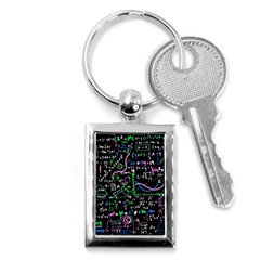 Math-linear-mathematics-education-circle-background Key Chain (rectangle) by Simbadda