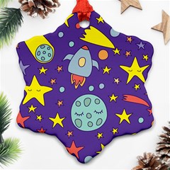 Card-with-lovely-planets Ornament (snowflake) by Simbadda