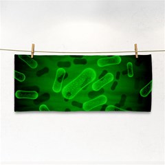 Green-rod-shaped-bacteria Hand Towel by Simbadda