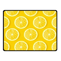 Lemon-fruits-slice-seamless-pattern Fleece Blanket (small) by Simbadda