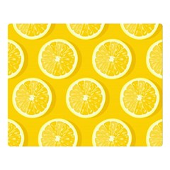 Lemon-fruits-slice-seamless-pattern Premium Plush Fleece Blanket (large) by Simbadda