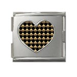 Golden-chess-board-background Mega Link Heart Italian Charm (18mm) Front