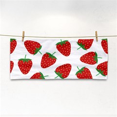 Seamless Pattern Fresh Strawberry Hand Towel by Bangk1t