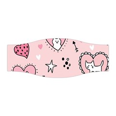 Cartoon Cute Valentines Day Doodle Heart Love Flower Seamless Pattern Vector Stretchable Headband by Bangk1t