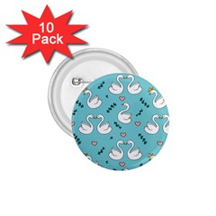 Elegant Swan Pattern Design 1 75  Buttons (10 Pack) by Bangk1t