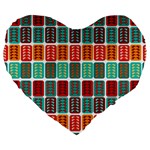 Bricks Abstract Seamless Pattern Large 19  Premium Heart Shape Cushions Front