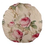 Roses Plants Vintage Retro Flowers Pattern Large 18  Premium Round Cushions Front