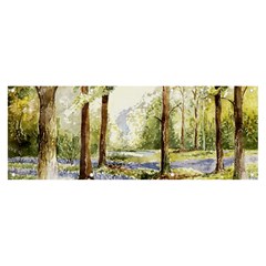 Trees Park Watercolor Lavender Flowers Foliage Banner And Sign 8  X 3  by Bangk1t