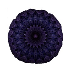 Shape Geometric Symmetrical Symmetry Wallpaper Standard 15  Premium Flano Round Cushions by Bangk1t