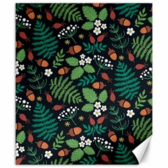 Pattern Forest Leaf Fruits Flowers Motif Canvas 20  X 24  by Amaryn4rt