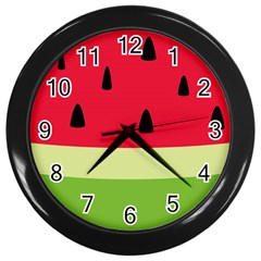 Watermelon Fruit Food Healthy Vitamins Nutrition Wall Clock (black) by pakminggu