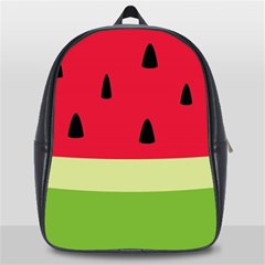 Watermelon Fruit Food Healthy Vitamins Nutrition School Bag (large) by pakminggu