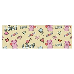 Pig Animal Love Romance Seamless Texture Pattern Banner And Sign 6  X 2  by pakminggu