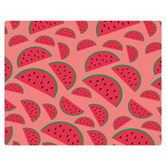 Watermelon Red Food Fruit Healthy Summer Fresh Premium Plush Fleece Blanket (medium) by pakminggu