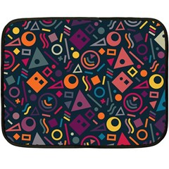 Doodle Pattern Two Sides Fleece Blanket (mini) by Grandong