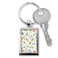 Vector Baby Dino Seamless Pattern Key Chain (rectangle) by Grandong