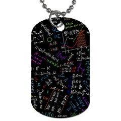 Mathematics  Physics Maths Math Pattern Dog Tag (one Side) by Grandong