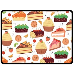 Dessert And Cake For Food Pattern Fleece Blanket (large) by Grandong