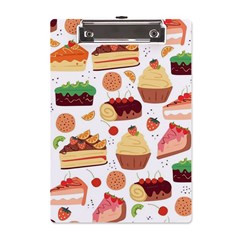 Dessert And Cake For Food Pattern A5 Acrylic Clipboard by Grandong