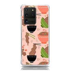 Japanese Street Food Soba Noodle In Bowl Pattern Samsung Galaxy S20 Ultra 6 9 Inch Tpu Uv Case by Grandong