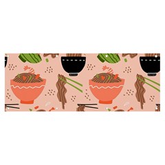 Japanese Street Food Soba Noodle In Bowl Pattern Banner And Sign 8  X 3  by Grandong