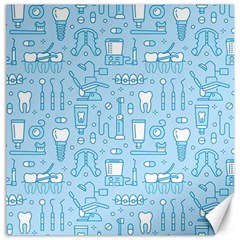 Dentist Blue Seamless Pattern Canvas 12  X 12  by Grandong