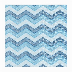 Seamless Pattern Of Cute Summer Blue Line Zigzag Medium Glasses Cloth (2 Sides) by Grandong