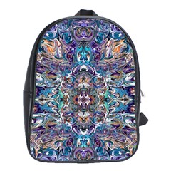 Over The Delta  School Bag (xl) by kaleidomarblingart