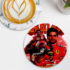 Carlos Sainz Uv Print Round Tile Coaster by Boster123