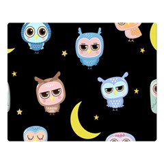 Cute-owl-doodles-with-moon-star-seamless-pattern Premium Plush Fleece Blanket (large) by pakminggu