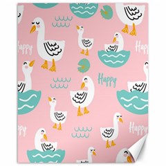 Cute Happy Duck Gift Card Design Seamless Pattern Template Canvas 16  X 20  by pakminggu