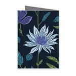 Abstract Floral- Ultra-stead Pantone Fabric Mini Greeting Card Right