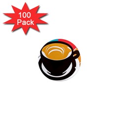 Coffee Tea Cappuccino 1  Mini Magnets (100 Pack)  by uniart180623