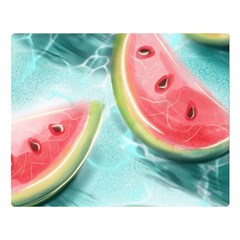 Watermelon Fruit Juicy Summer Heat Premium Plush Fleece Blanket (large) by uniart180623