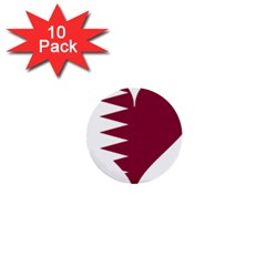 Heart-love-flag-qatar 1  Mini Buttons (10 Pack)  by Bedest