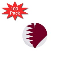 Heart-love-flag-qatar 1  Mini Buttons (100 Pack)  by Bedest