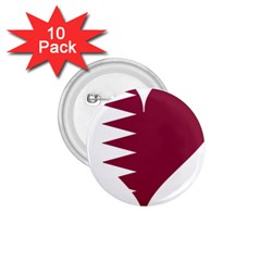 Heart-love-flag-qatar 1 75  Buttons (10 Pack) by Bedest