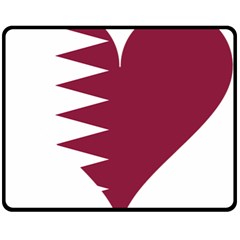 Heart-love-flag-qatar Fleece Blanket (medium) by Bedest