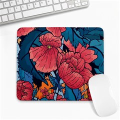 Flower Classic Japanese Art Large Mousepad by Cowasu