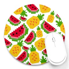 Watermelon -12 Round Mousepad by nateshop