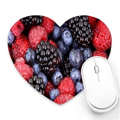 Berries-01 Heart Mousepad by nateshop