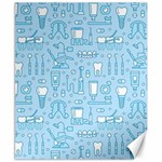 Dentist Blue Seamless Pattern Canvas 8  x 10  8.15 x9.66  Canvas - 1