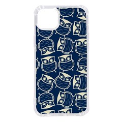 Cute Seamless Owl Background Pattern Iphone 14 Plus Tpu Uv Print Case by Bedest