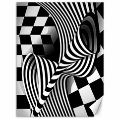 Op-art-black-white-drawing Canvas 36  X 48  by Bedest