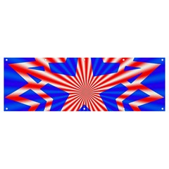 Star-explosion-burst-usa-red Banner And Sign 12  X 4  by Bedest