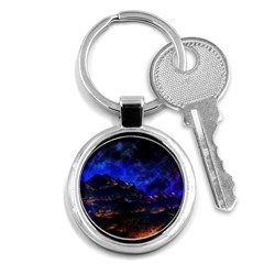 Landscape-sci-fi-alien-world Key Chain (round) by Bedest